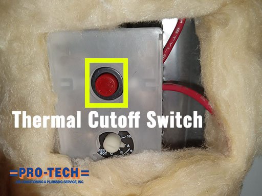 a thermal cutoff switch causes no hot water in house
